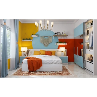 A Multicoloured Eclectic Bedroom Design