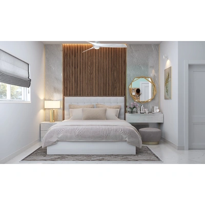 A Modern Bedroom With A Soothing Colour Palette