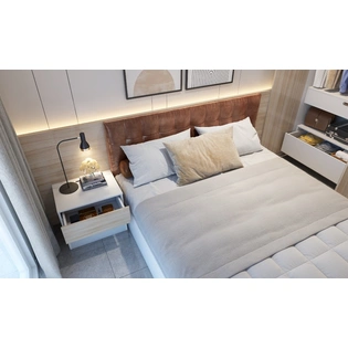 A Bedroom Designed With A Study And Modular Wardrobe