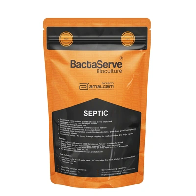 BactaServe Septic Tank Cleaner – Environment Friendly Bacteria (Household use, Hotels, Manufacturing Plant, Food & Beverage Factory)