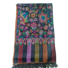 Multicolour Kani Shawl with Several Flowers