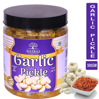 Natraj The Right Choice GARLIC Pickle 500 gm LASUN LASOON ka Achar masaledar