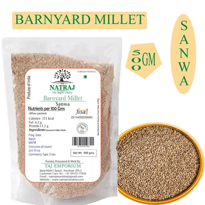 NATRAJ THE RIGHT CHOICE BARNYARD MILLET 500GM