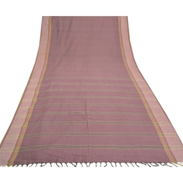 Sanskriti Vintage Sarees Blend Cotton Woven Chettinad/Kandangi Sari 5 Yd Fabric, PS-57030