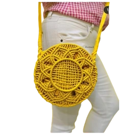 Macrame Cotton Round Bag-MRP01