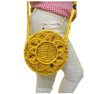 Macrame Cotton Round Bag-MRP01