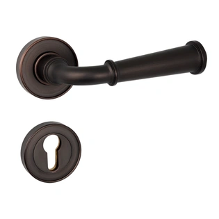 Brass Lever Handle- Xavier on Rose