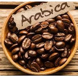 Roasted Arabica coffee beans