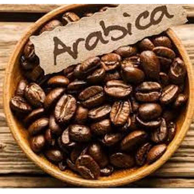 Roasted Arabica coffee beans