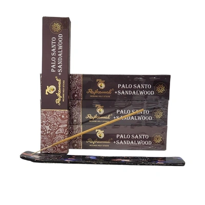 Rajkamal Premium Holy Incense Sticks Palo Santo and Sandalwood Pack Of 12