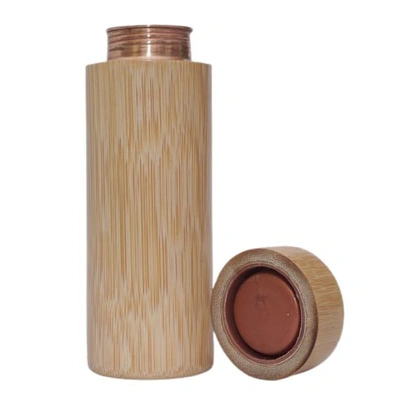 Bamboo Water Bottle With Copper Insulated