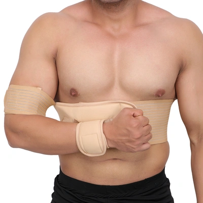 GuardNHeal Arm and Shoulder Immobilizer Brace - 40" - 44" - Beige