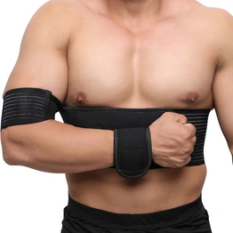 GuardNHeal Arm and Shoulder Immobilizer Brace - 22" - 26" - Black