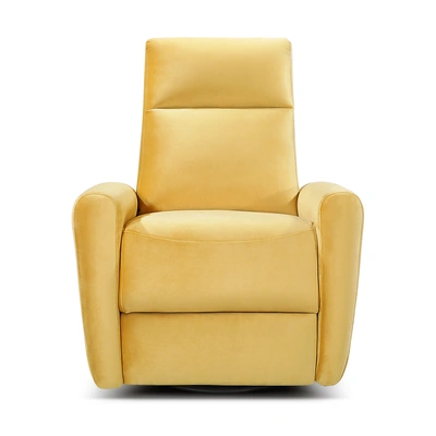 Nirvana Recliner Sofa 1 Seater 5 Year Warranty motorized with Swivel Glider Recliner(Porsche,Yellow)