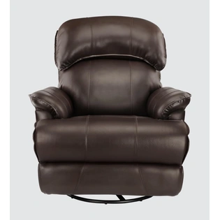 Livo Single Seater Manual Recliner with swivel Glider for Living Room (Brown, DIY)