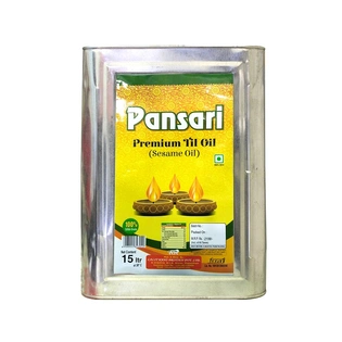 Premium PANSARI Till Oil 15L Tin - Nutty Flavor & Health Benefits