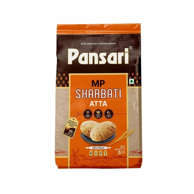 Pansari MP Sharbati Atta 5 kg - Premium Indian Flour