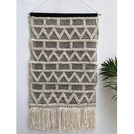 Pile woven wall hanging