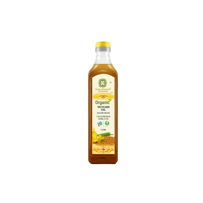 Organic Mustard Oil ( Kachi Ghani) - 1 Ltr (Pack of 1) I Green Blossom