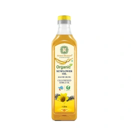 Organic Sunflower Oil ( Kachi Ghani) - 1 Ltr I Cold Press I Green Blossom