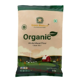 Organic Whole Wheat Flour ( Lokwan Atta) - 10 Kg ( Pack of 10, 1 Kg , NPOP Certified) I Green Blossom