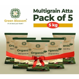 Organic Multi Grain Flour - 5Kg (1kg, Pack of 5 ) I Green Blossom