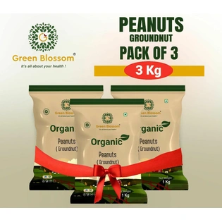 Organic Peanut (Groundnut) - 3 Kg (Pack of 3 , 1 Kg) I Green Blossom