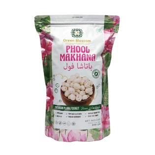 Phool Makhana / Foxnut - 400g (200 g Pack of 2) I Green Blossom