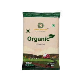 Moong Dal / Split Green Gram (Skin Less) - 1 Kg ( Pack of 1) I Green Blossom