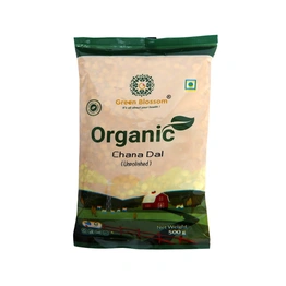 Organic Chana Dal / Split Bengal Gram - 500g (Pack of 1) I Green Blossom