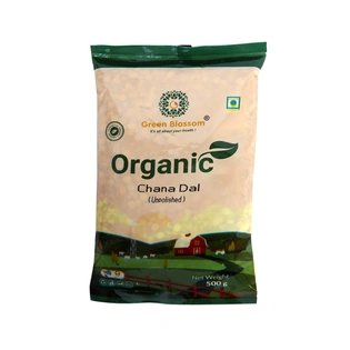 Organic Chana Dal / Split Bengal Gram - 1 Kg (Pack of 1) I Green Blossom