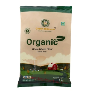 Organic Whole Wheat Flour / Chakki Atta - 1 Kg ( Pack of 1)