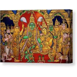 lakshmi Tanjore canvas paintings