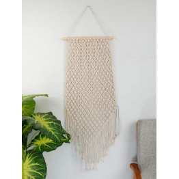 Macrame Wall Hanging small knots rectangle triangle tassles