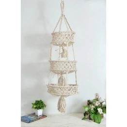 Macrame hanging Storage Mutliple Baskets