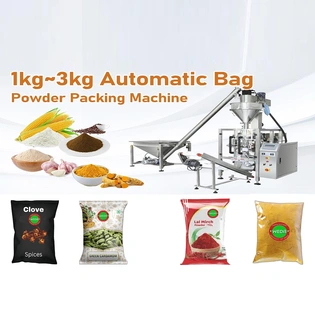 Dry Spice Powder Packaging Machine With Finished Goods