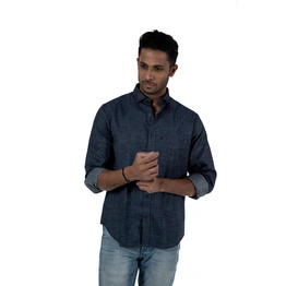 Men Casual Shirt Cotton Denim