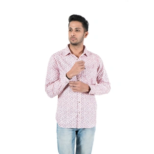 Men's Casual Trendy Printed Shirt Full Sleeve Slim fit