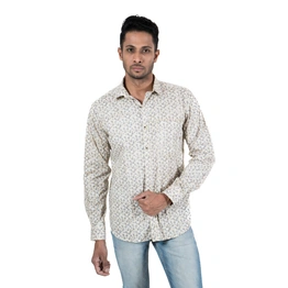 Men's Casual Shirt Full Sleeve Slim fit Leaf Print