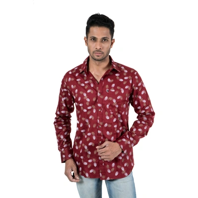 Men's Casual Shirt Full Sleeve Cotton Fur Print