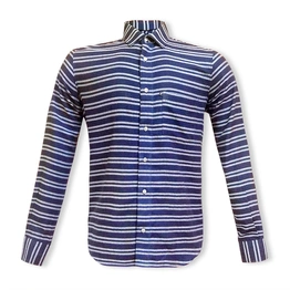 MEN'S FULL SLEEVE CASUAL SHIRT INDIGO STRIPE