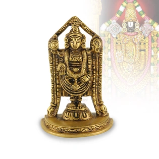 Swami Shree Tirupati Balaji Idol / Murti in Brass