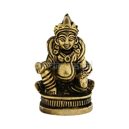 Tibetan Buddhist Kubera Idol in Brass