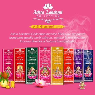 Goddess Ashtalakshmi Sacred Wealth Incense Set