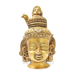 Shiva Head With Ganga in Brass