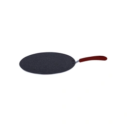 Bergner Bellini+ Pressed Aluminium Non-Stick Flat Tawa, 30 cm, Induction Base, Red