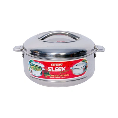 Esteelo Stainless Steel Sleek Casserole 2500 ML