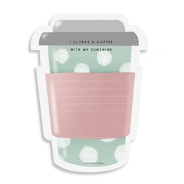 STICKY NOTES PAD - Coffee-on-the-go - Blush & Mint