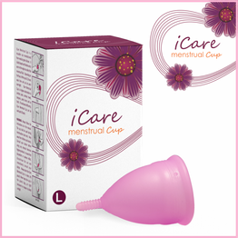 iCare Reusable Menstrual Cup - Medium Size, Made from skin friendly medical grade silicone