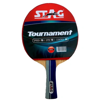 STAG Beginner ITTF Approved Rubber Tournament Table Tennis Bat